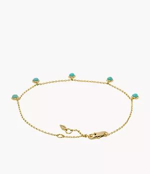 Bracelet de cheville en perles en émail, vert
