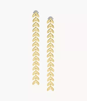 Gold-Tone Brass Drop Earrings
