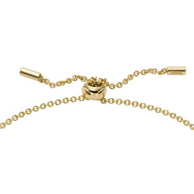 Archival Core Essentials Gold-Tone Brass Chain Bracelet - JOF00972710 -  Fossil