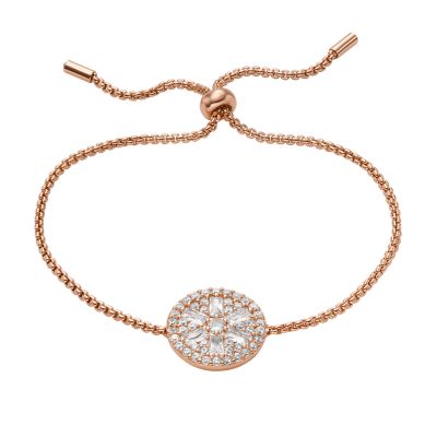 

Fossil Outlet Femmes Bracelet à chaîne Hazel en laiton doré rose