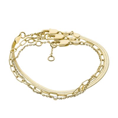 

Fossil Femmes Bracelet chaîne en laiton doré