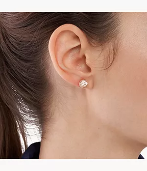 Silk Color Glass Stud Earrings