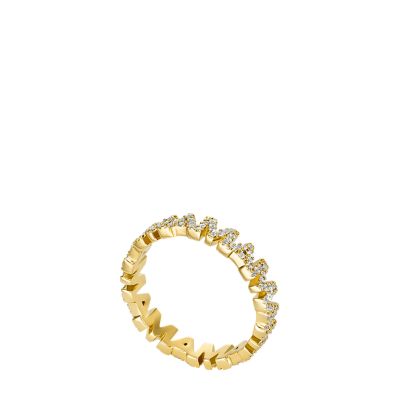 Hazel Gold-Tone Brass Band Ring