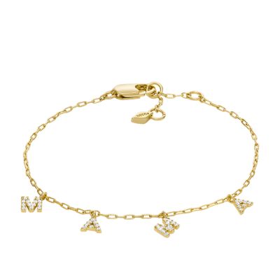 Fossil Outlet Women's Hazel Gold-Tone Brass Chain Bracelet - Gold