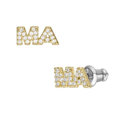Hazel Gold-Tone Brass Stud Earrings