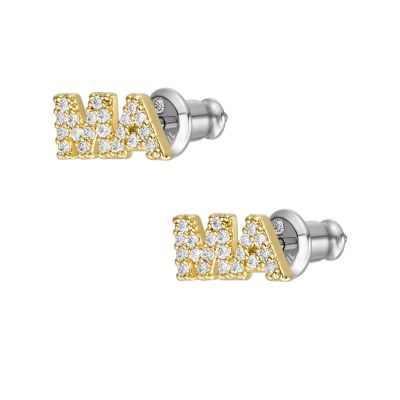 Hazel Gold-Tone Brass Stud Earrings