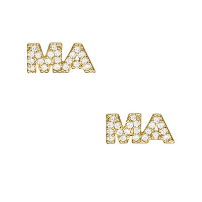 Fossil Outlet Women's Hazel Gold-Tone Brass Stud Earrings - Gold
