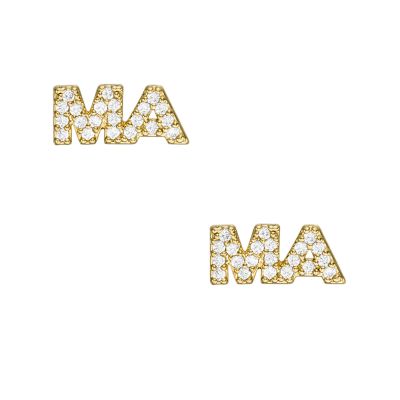 Hazel Gold-Tone Brass Stud Earrings