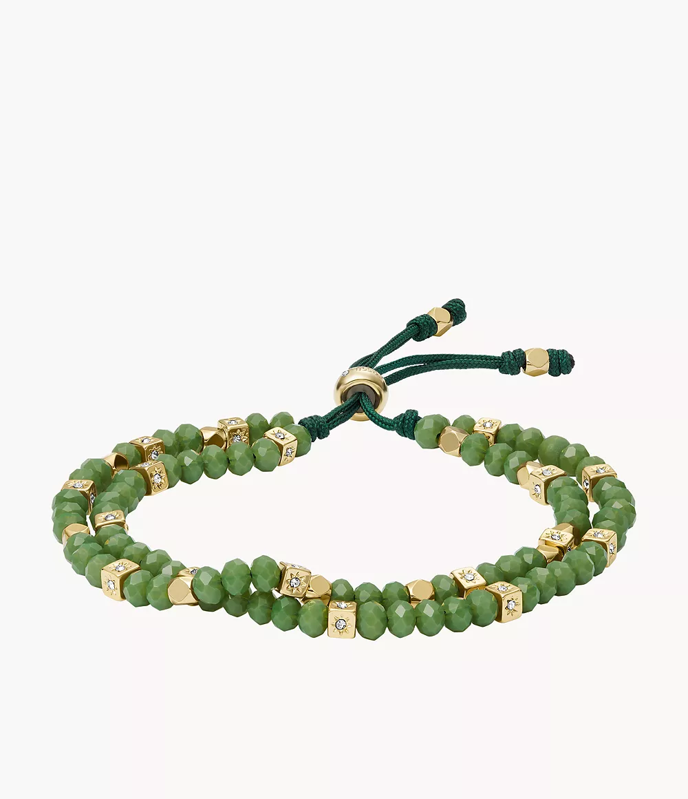 Arm Party Green Glass Beaded Bracelet  JOA00796710
