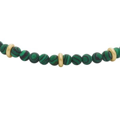 Merritt Arm Stack Green Malachite Beaded Bracelet