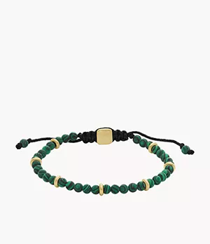 Bracelet de perles Merritt Arm Stack en malachite, vert
