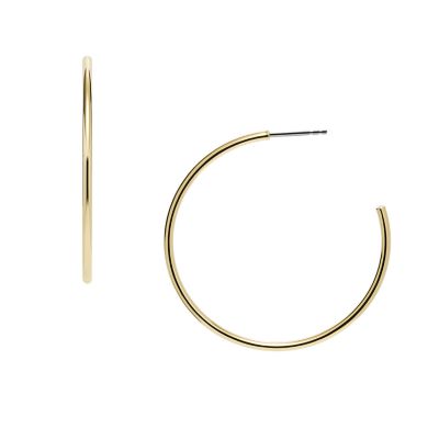 Gold-Tone Brass Hoop Earrings