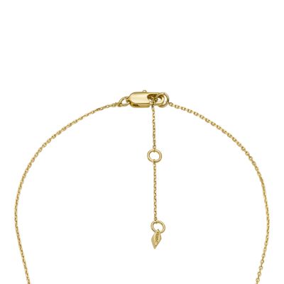 Archival Glitz Gold-Tone Brass Chain Necklace - JOA00827710 - Fossil