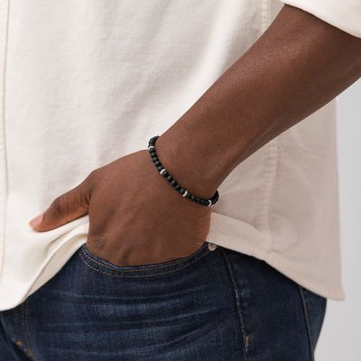 Bracelet de perles Merritt Arm Stack en onyx, noir