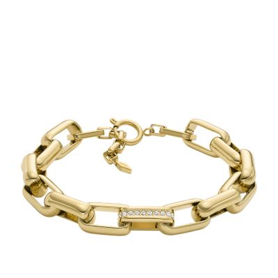 Archival Glitz Gold-Tone Brass Chain Bracelet  JOA00826710