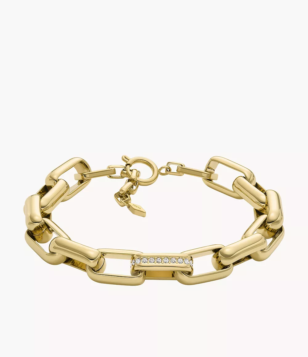 Archival Glitz Gold-Tone Brass Chain Bracelet  JOA00826710
