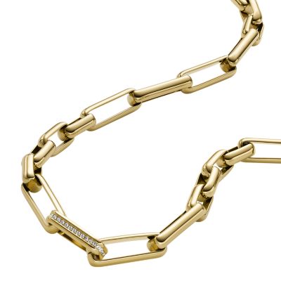 Archival Glitz Gold-Tone Brass Chain Necklace - JOA00827710 - Watch Station