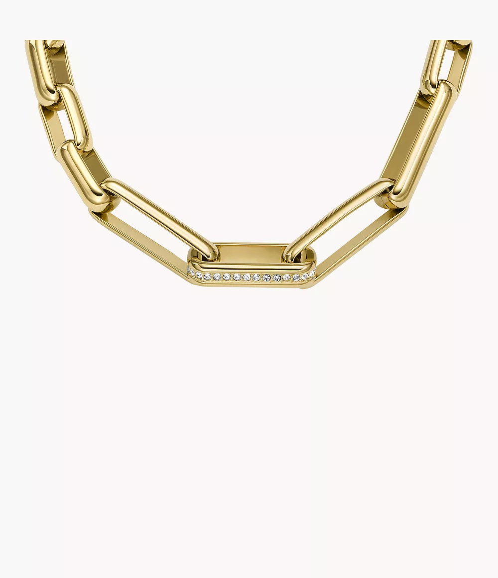 Image of Archival Glitz Gold-Tone Brass Chain Necklace