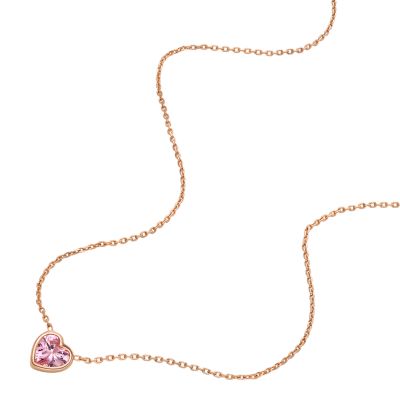 Hazel Valentine Heart Pink Crystals Pendant NecklaceHazel Valentine Heart Pink Crystals Pendant Necklace