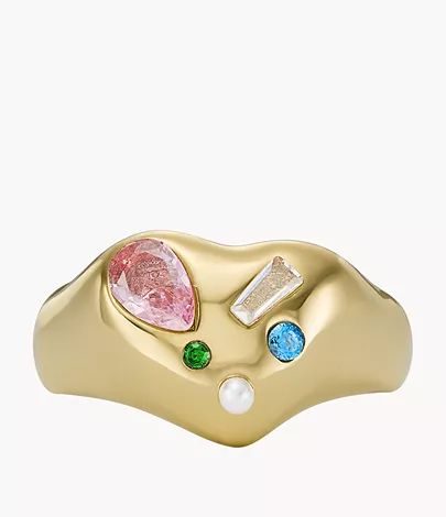 Crystal Heart Signet Ring Crystal Heart Signet Ring