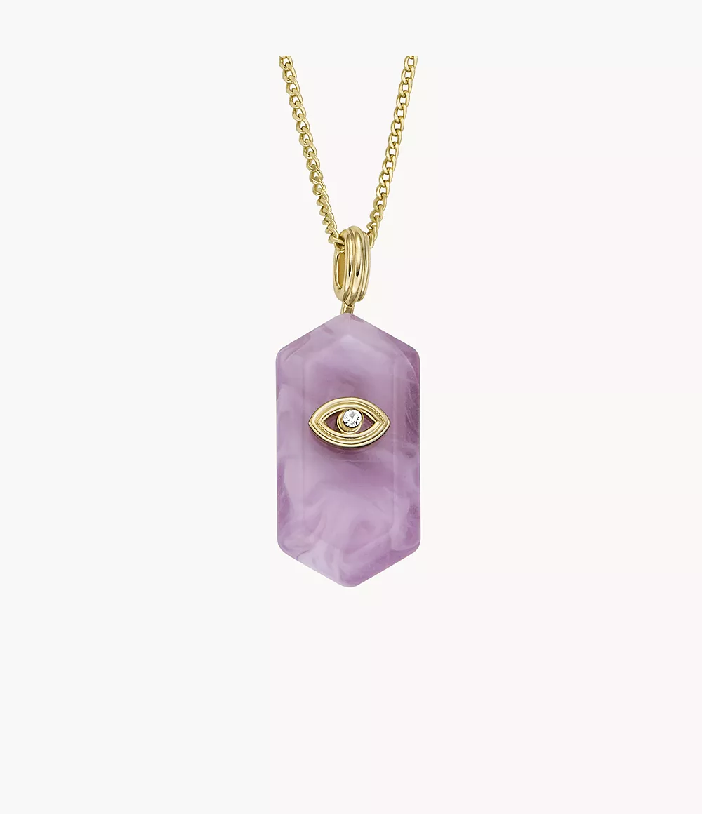 Magical Moments Purple Amethyst Resin Evil Eye Pendant Necklace  JOA00848710
