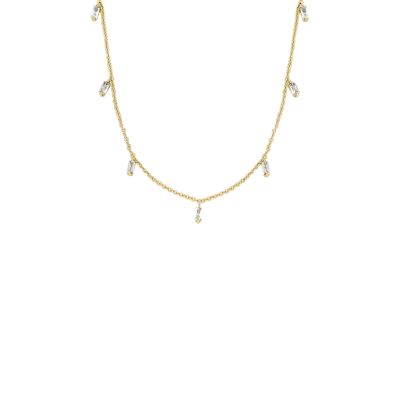 Fossil Outlet Women's Hazel Glitz Collection Gold-Tone Brass Pendant Necklace - Gold