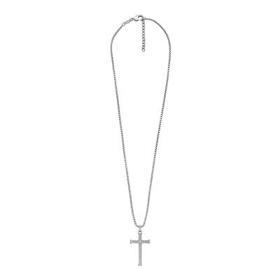 Cross Motif Stainless Steel Pendant Necklace