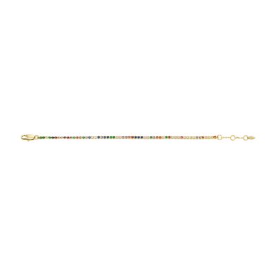 Multicolour Crystals Chain Bracelet