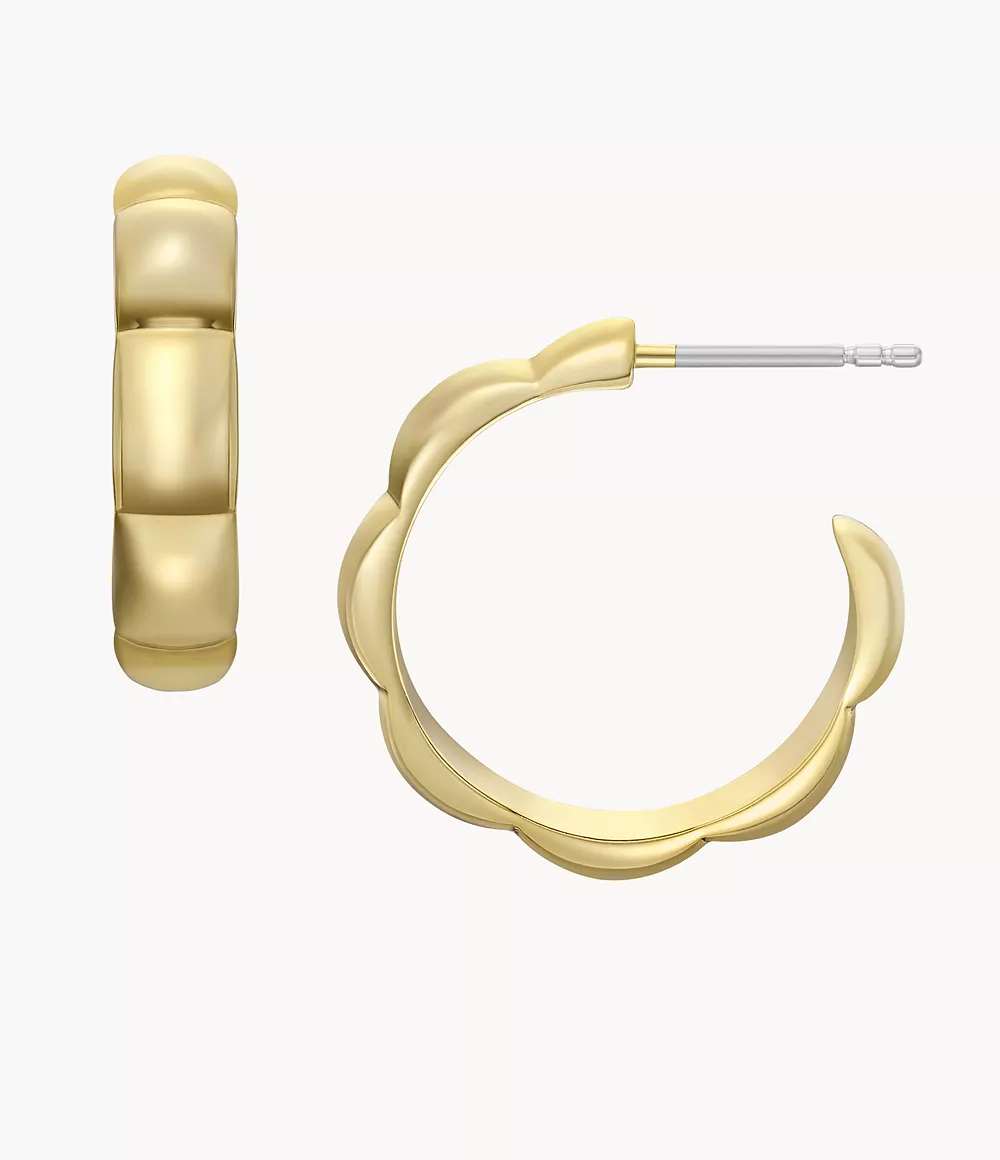 Mothers Day Gold-Tone Brass Hoop Earrings  JOA00874710
