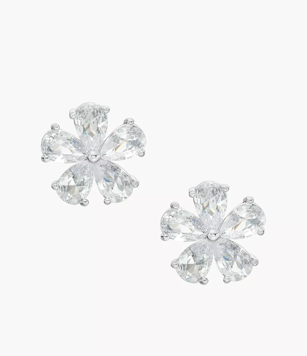 Image of Garden Party Clear Crystals Stud Earrings