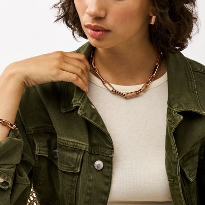 Archival Core Essentials Rose Gold-Tone Brass Chain Necklace