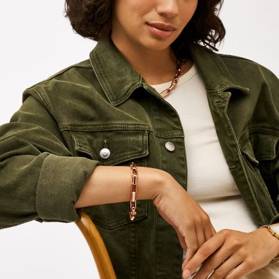 Archival Core Essentials Rose Gold-Tone Brass Chain Bracelet