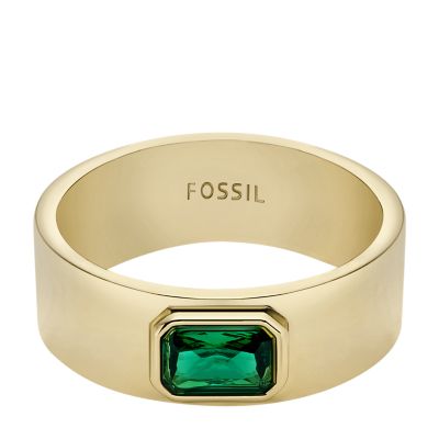 Evergreen Gems Emerald Green Crystal Band Ring