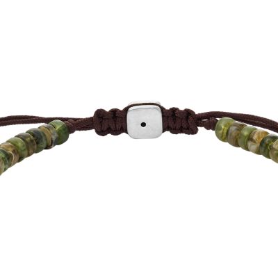 Autumn Beads Emerald and Olive Green Acrylic Beaded Bracelet