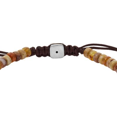 Autumn Beads Brown Acrylic Beaded Bracelet