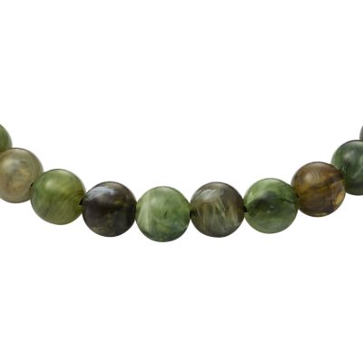 Autumn Beads Emerald and Olive Green Acrylic Beaded Bracelet