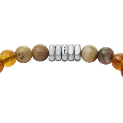 Autumn Beads Brown Acrylic Beaded Bracelet