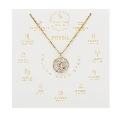 Zodiac Capricorn Silver Paper Glitz Pendant Necklace