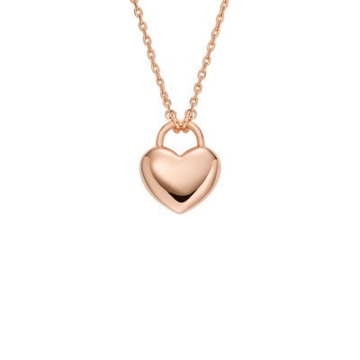 Fossil Outlet Kette Sweethearts Anhänger Metall roségoldfarben - Roségoldfarben