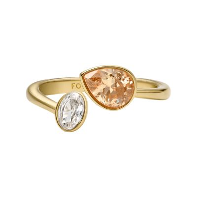 Fossil Outlet Ring Hazel Toi Et Moi Statement Metall goldfarben - Goldfarben