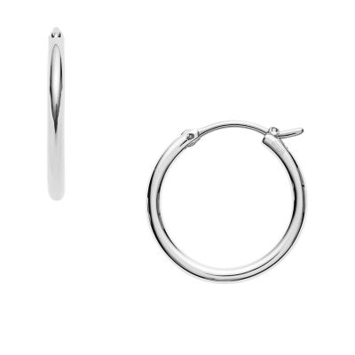 Fossil Outlet Women's Stainless Steel Hoops - Silver