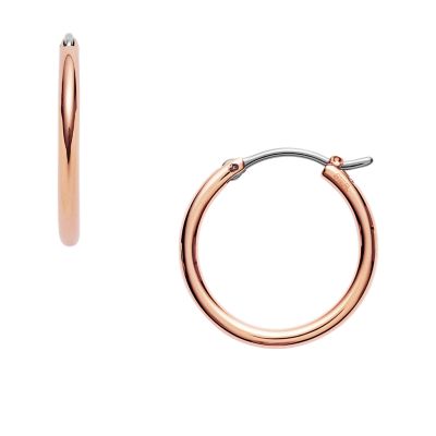 Rose-Gold-Tone Steel Hoops