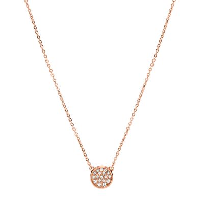 Rose Gold-Tone Stainless Steel Necklace - JOF00329791 - Fossil