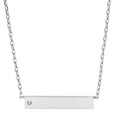 Fossil stainless sales steel necklace