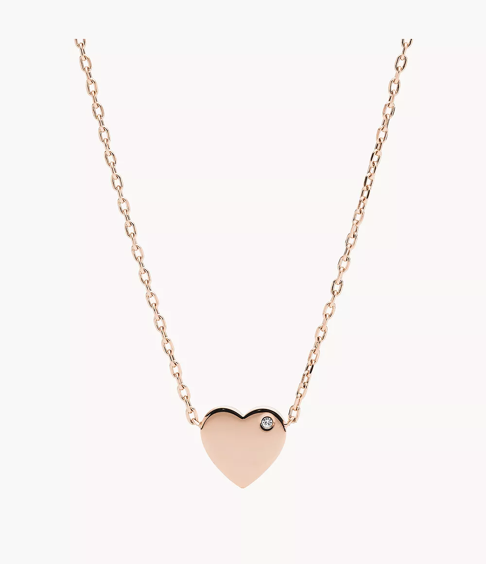 DEJ-N19NWD14 Eros Gold Plated Large Fluorite Stone Heart Chain Necklace