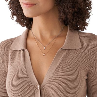 Fossil moon and sales star necklace