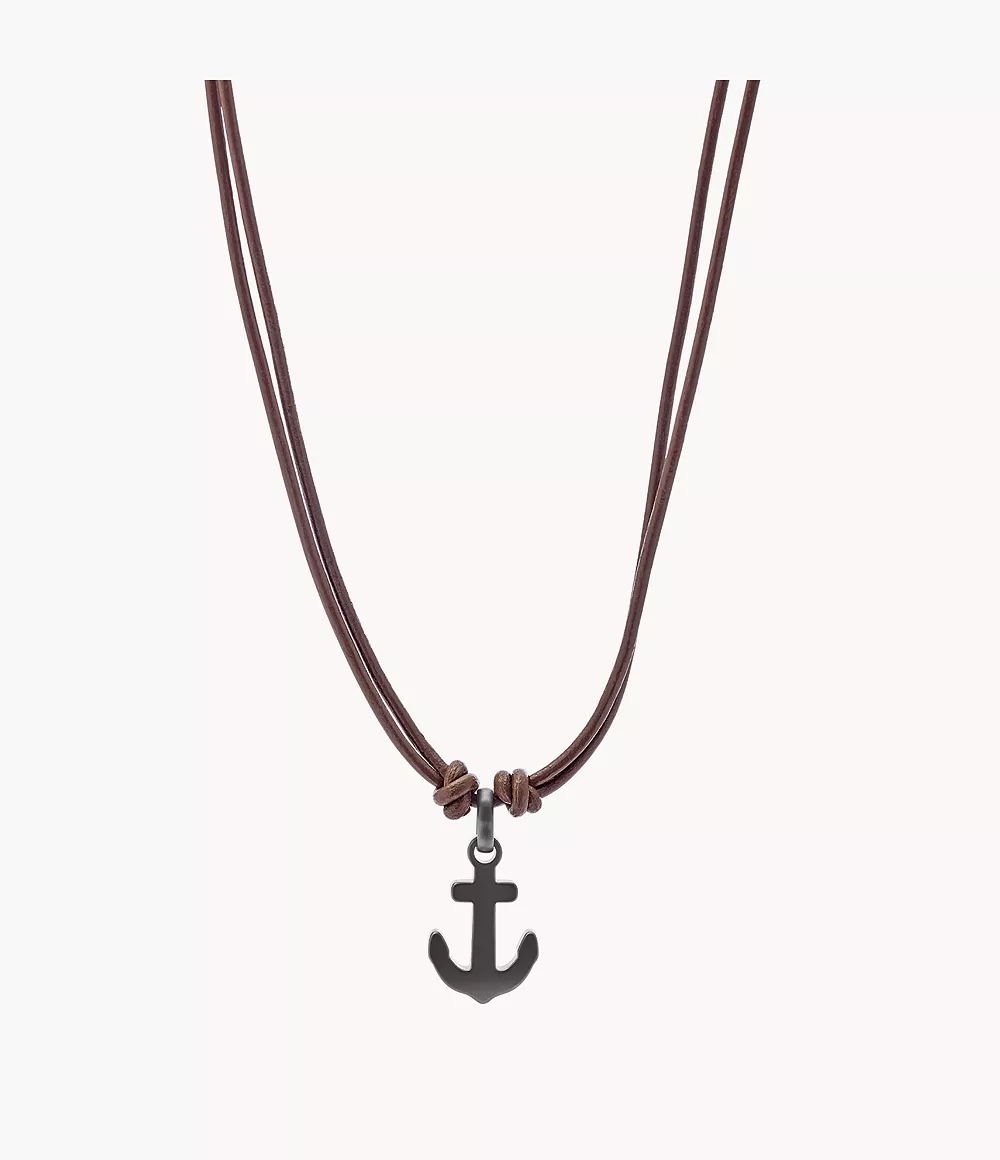 おトク情報がいっぱい！ aere anchor motif leather necklace 