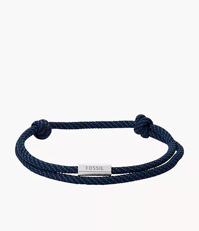 Navy and Silver Vegan multi strand bracelet