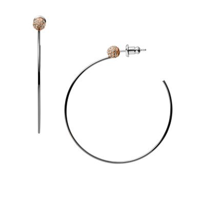 Orecchini A Cerchio In Acciaio Canna Di Fucile Jof00580998