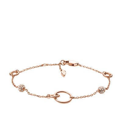 Pink Semi-Precious Double-Chain Bracelet - JA6851791 - Fossil